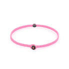 Pink Octagon Macrame Bracelet In Oxide