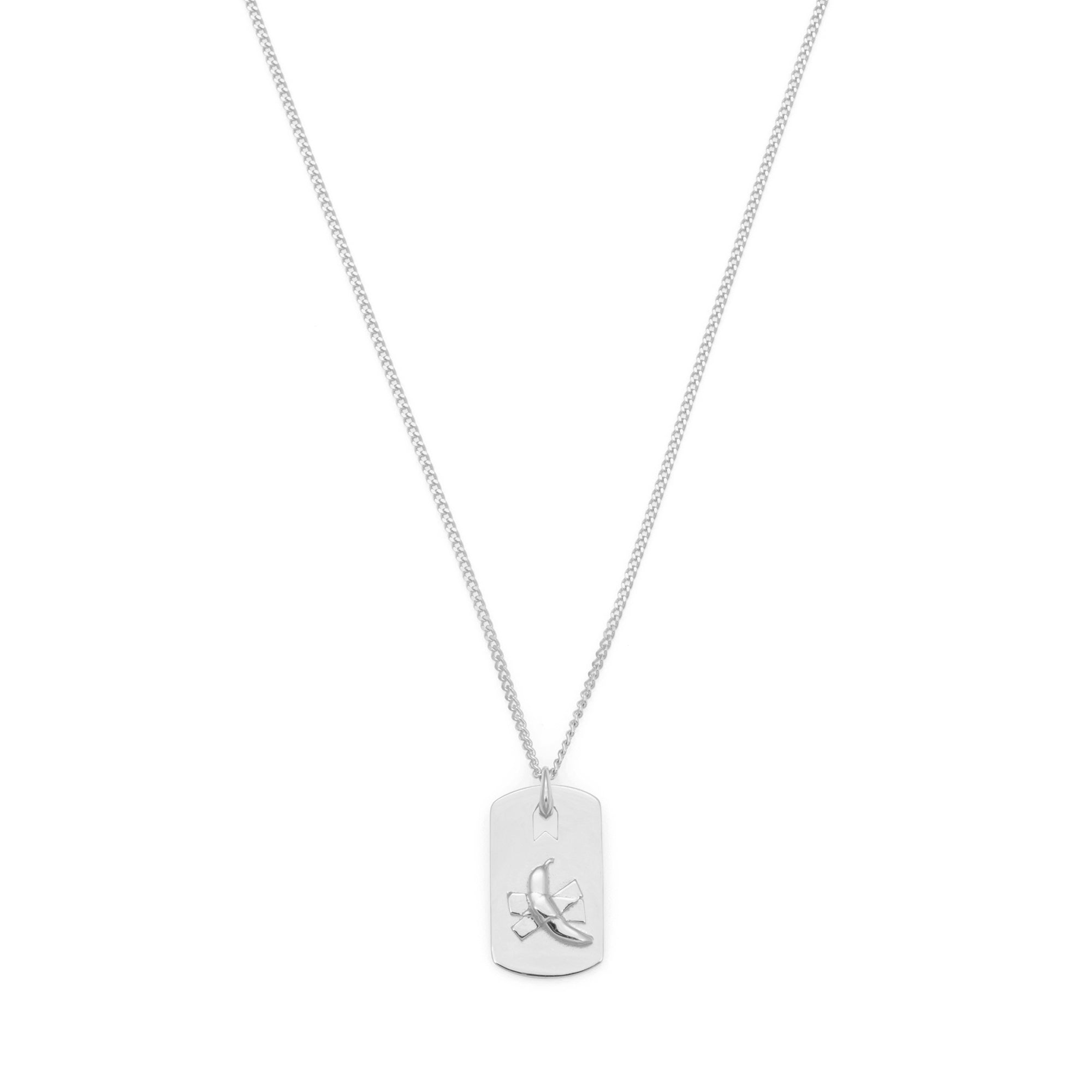 Just Banana Necklace In Silver