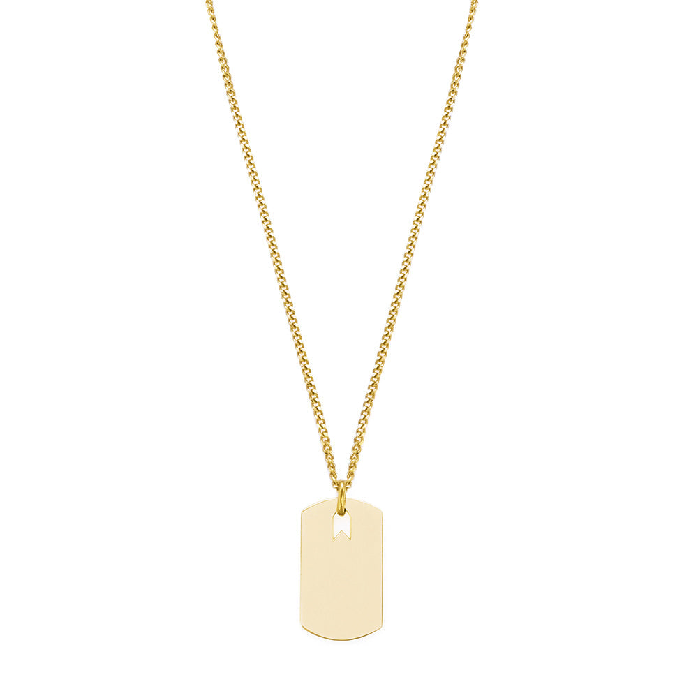Plate Necklace In Gold