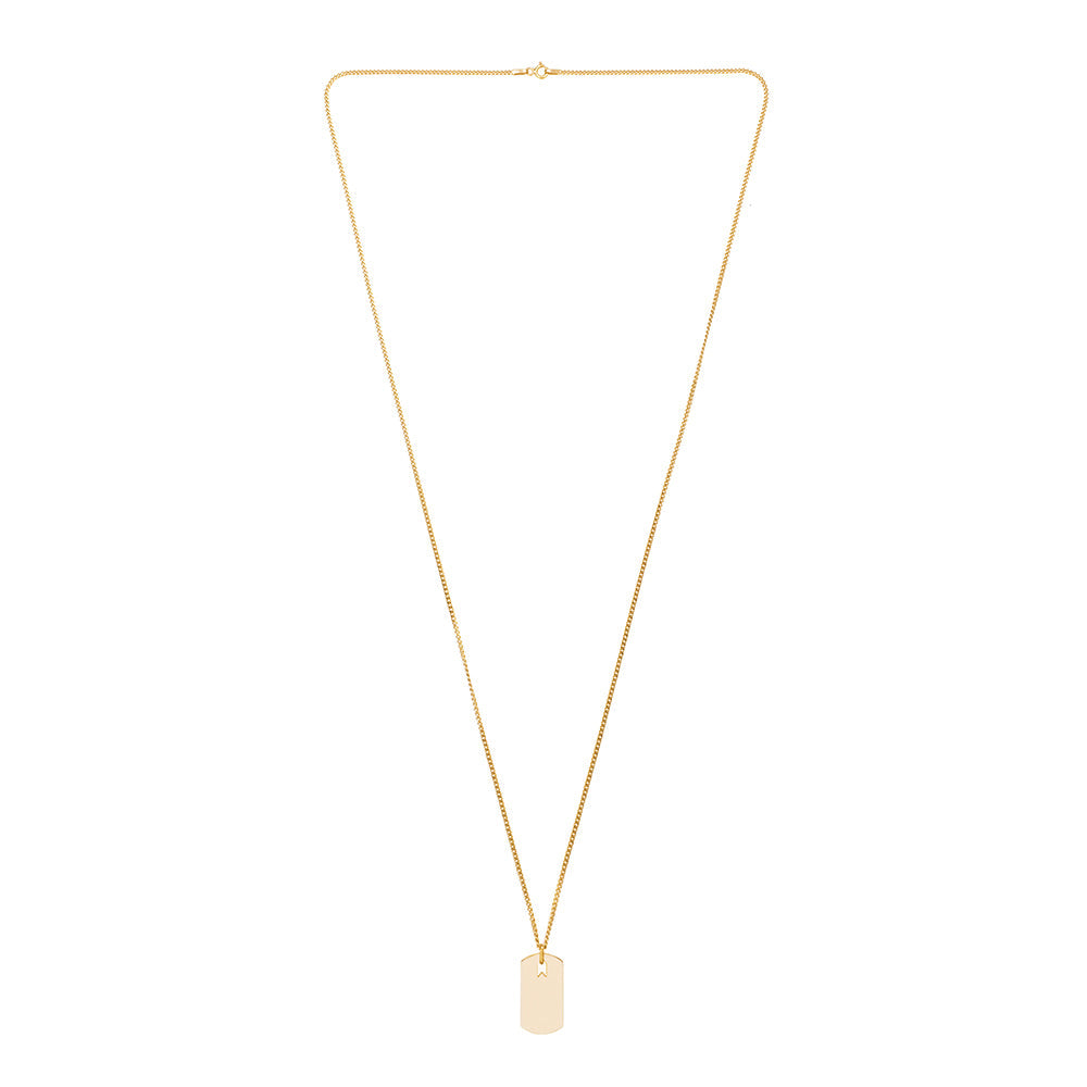 Plate Necklace In Gold