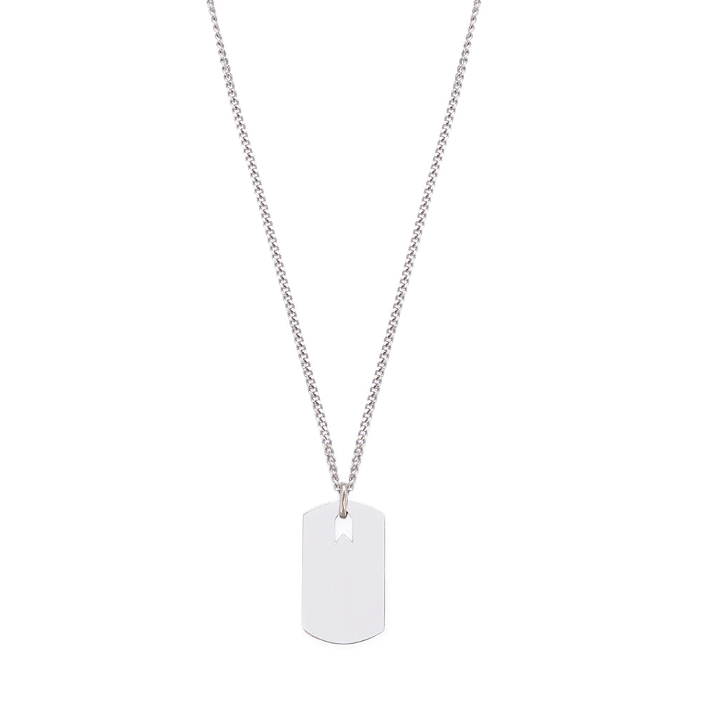 Plate Necklace In Silver