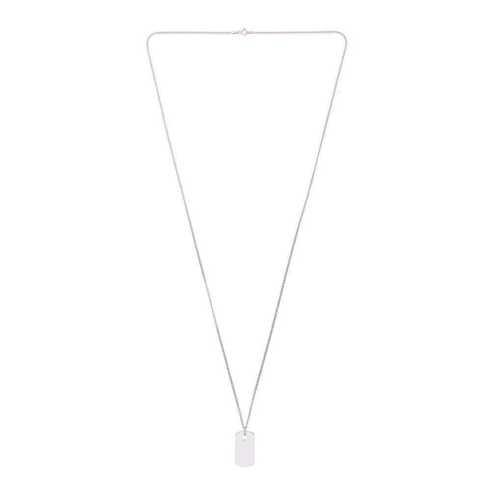 Plate Necklace In Silver