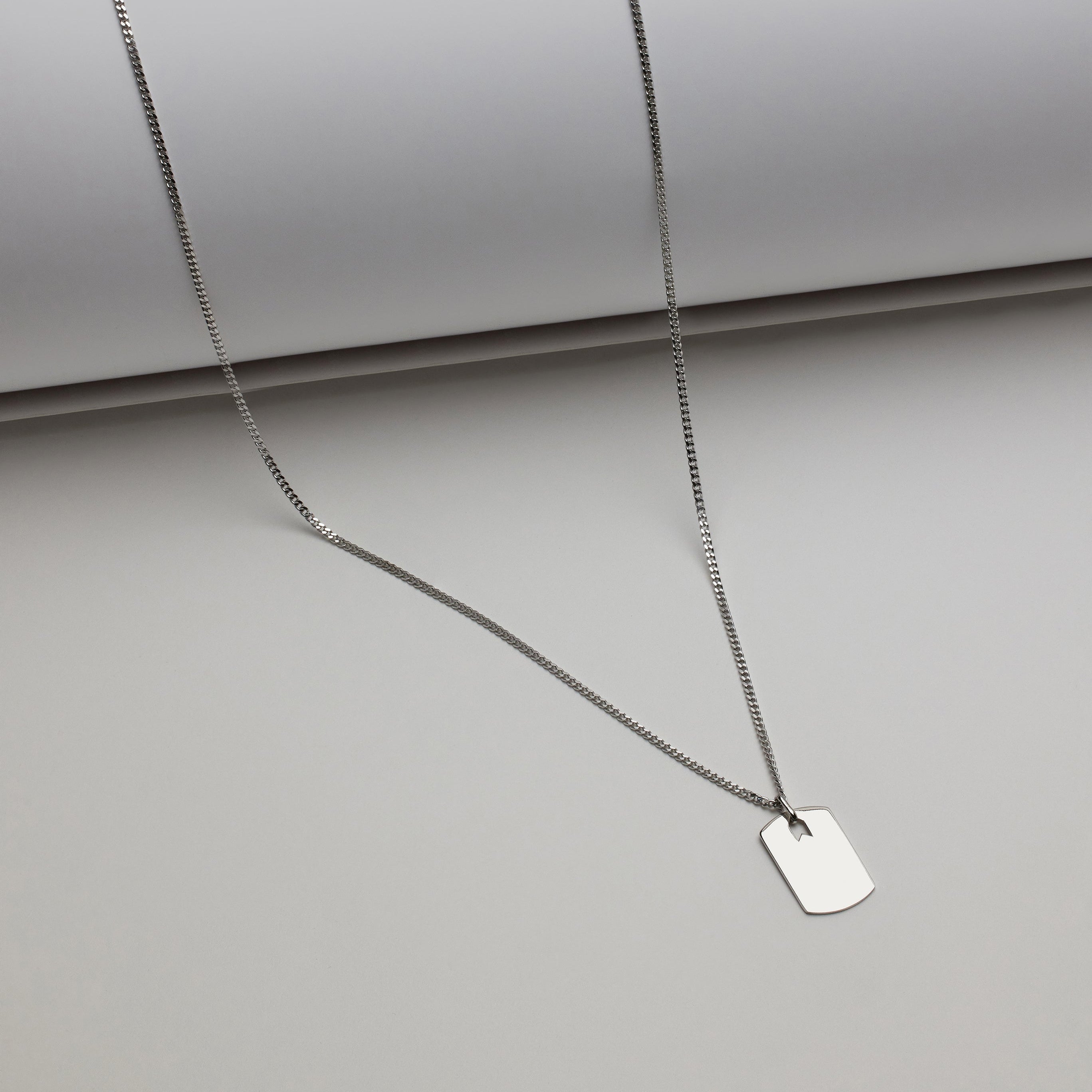 Plate Necklace In Silver