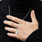 Plate Necklace In Silver