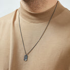 Plate Necklace In Oxide