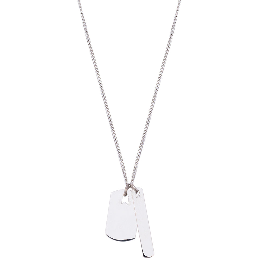 Plates Necklace In Silver
