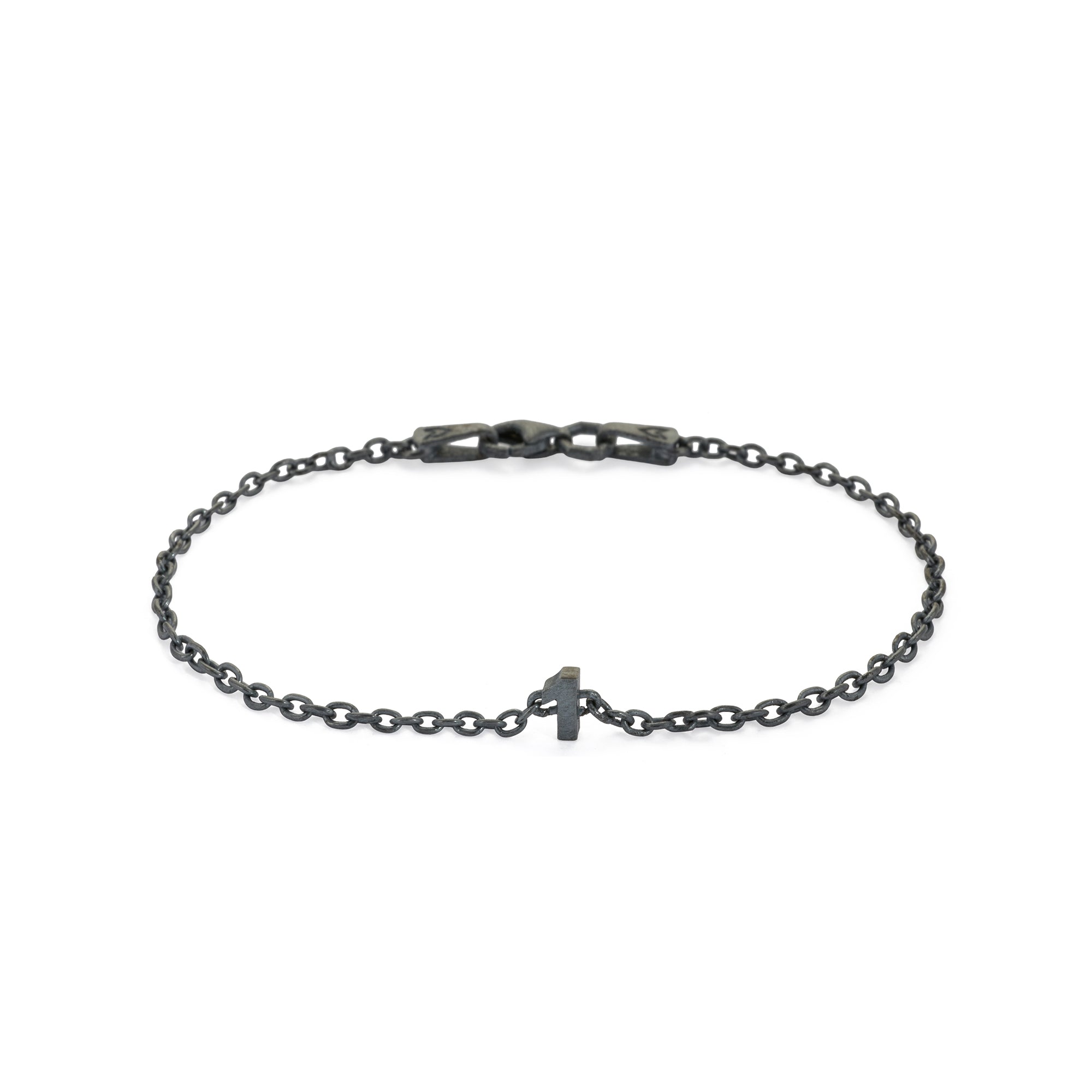Numeric Chain Bracelet In Oxide