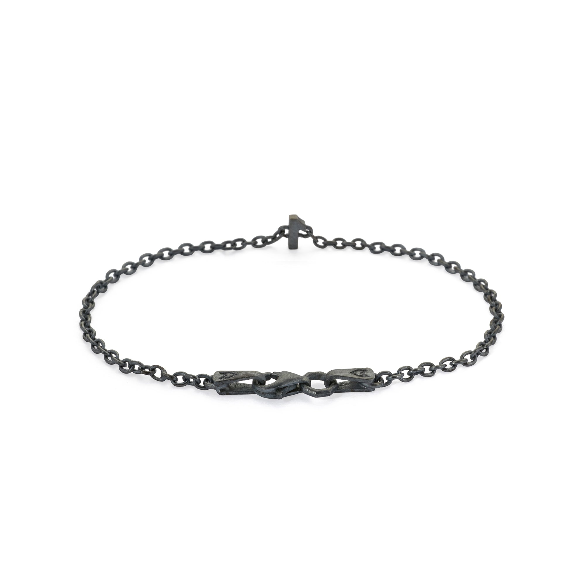 Numeric Chain Bracelet In Oxide