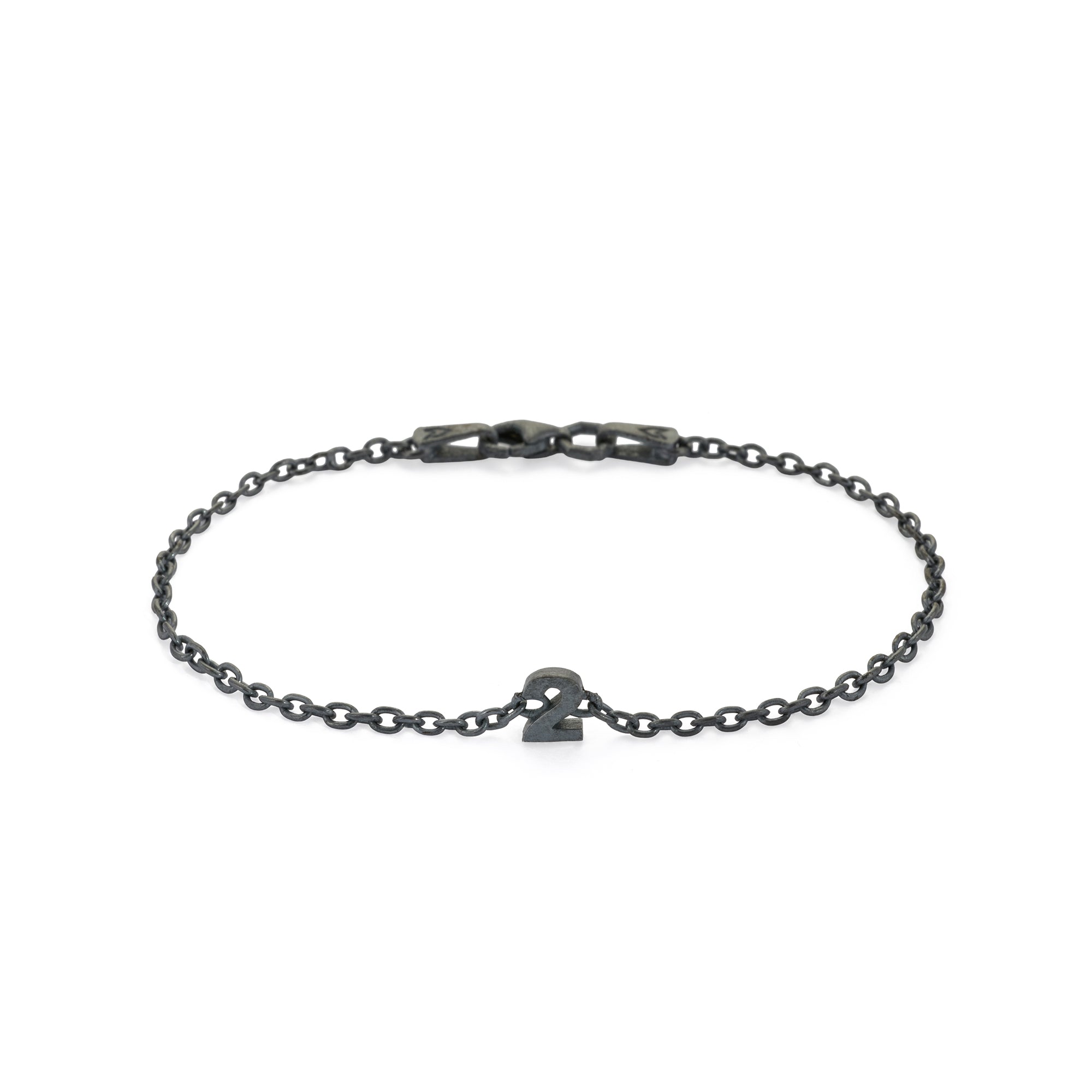 Numeric Chain Bracelet In Oxide