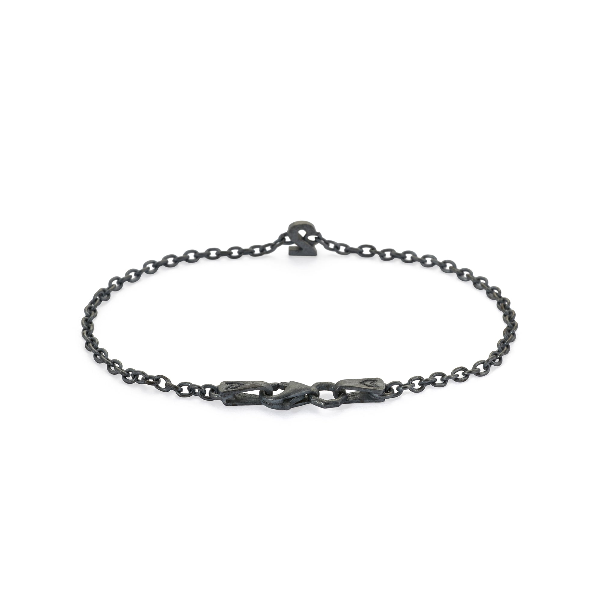 Numeric Chain Bracelet In Oxide