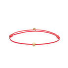 Red Cord Bracelet In Gold