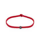 Red Octagon Macrame Bracelet In Oxide