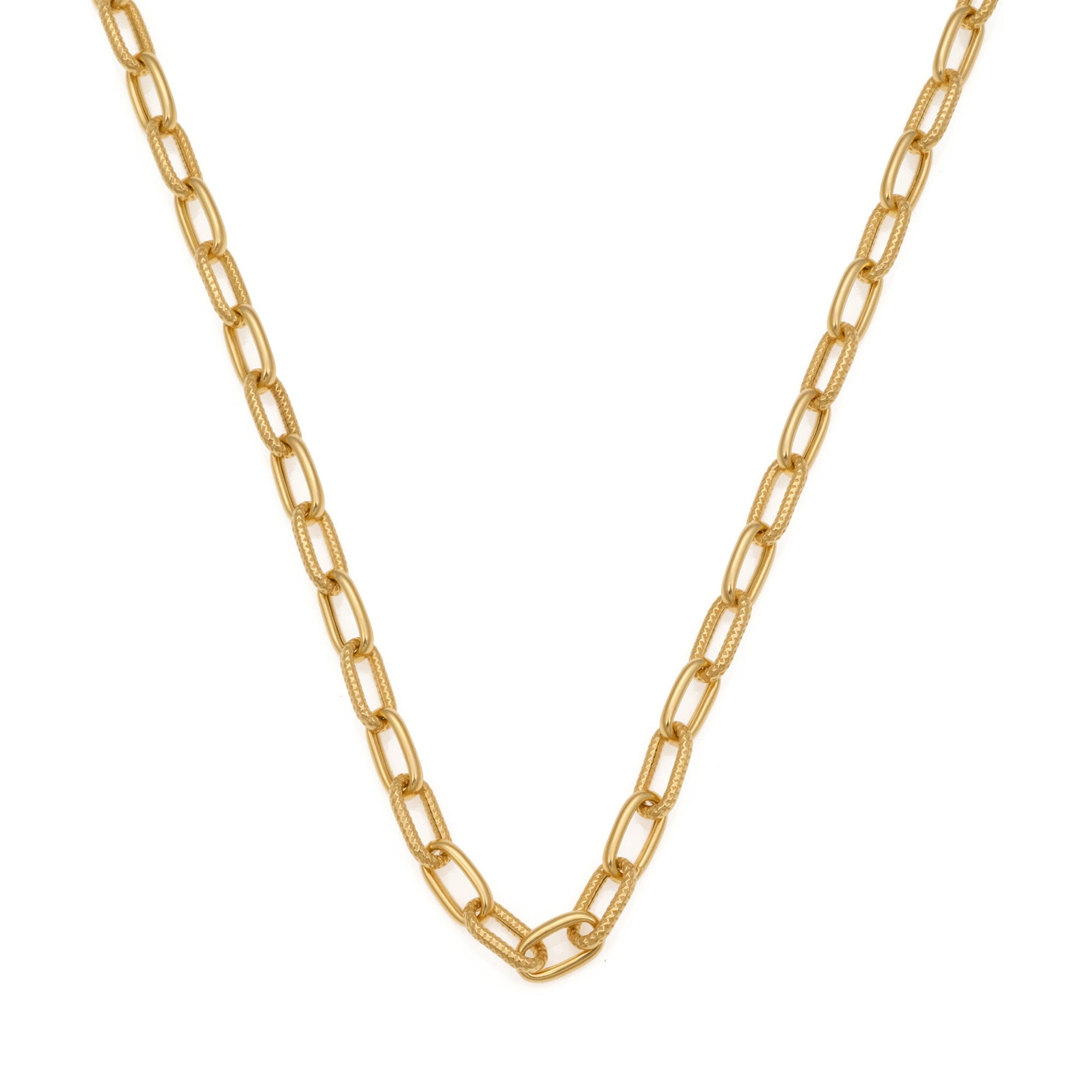 Rivet Chain Necklace In Gold