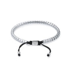 Rolo Hematite Bracelet In Silver
