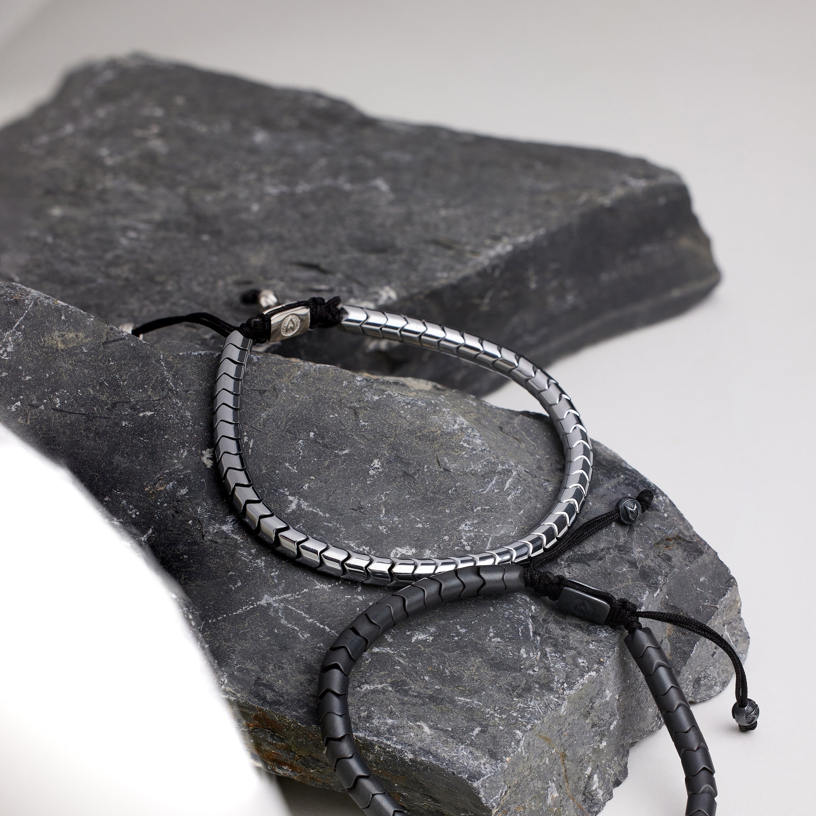Rolo Hematite Bracelet In Silver