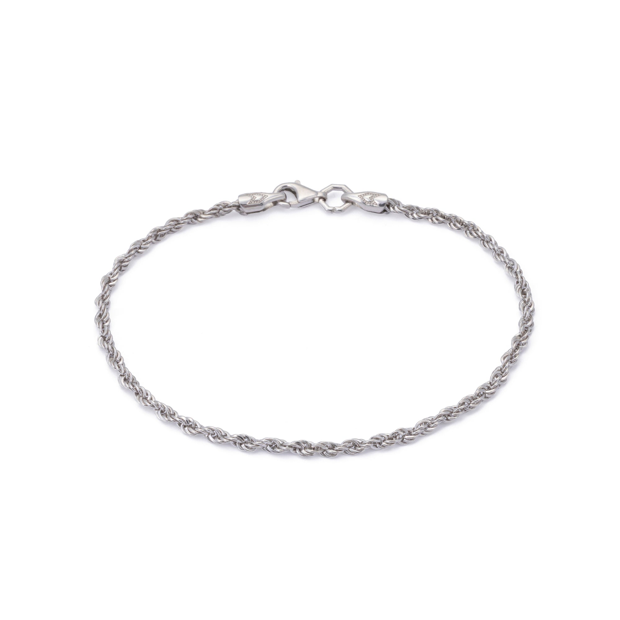 Rope Chain Bracelet In Silver