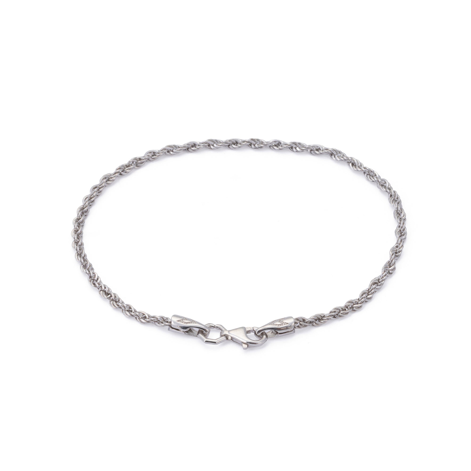 Rope Chain Bracelet In Silver