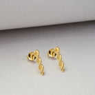 Rope Chain Earrings In Gold