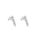 Rope Chain Earrings In Silver