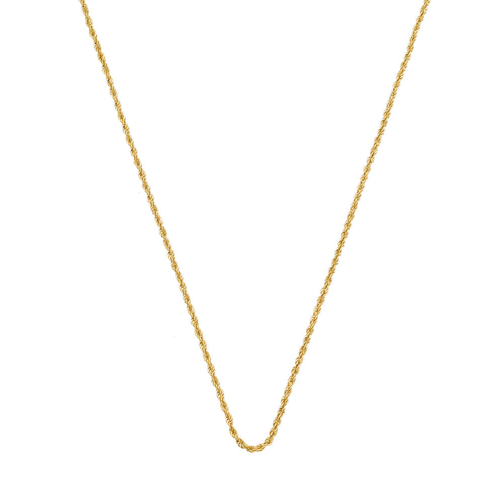 Rope Chain Necklace In Gold