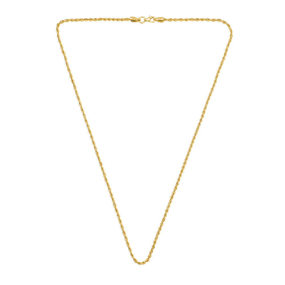 Rope Chain Necklace In Gold