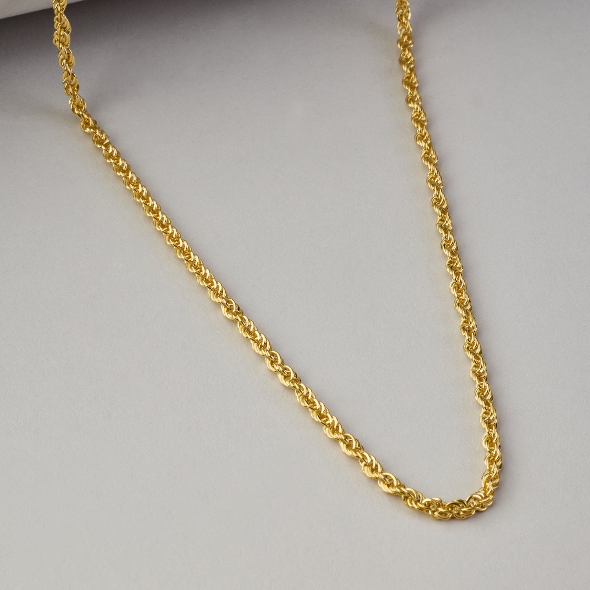 Rope Chain Necklace In Gold