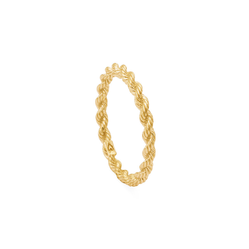 Rope Chain Ring In Gold