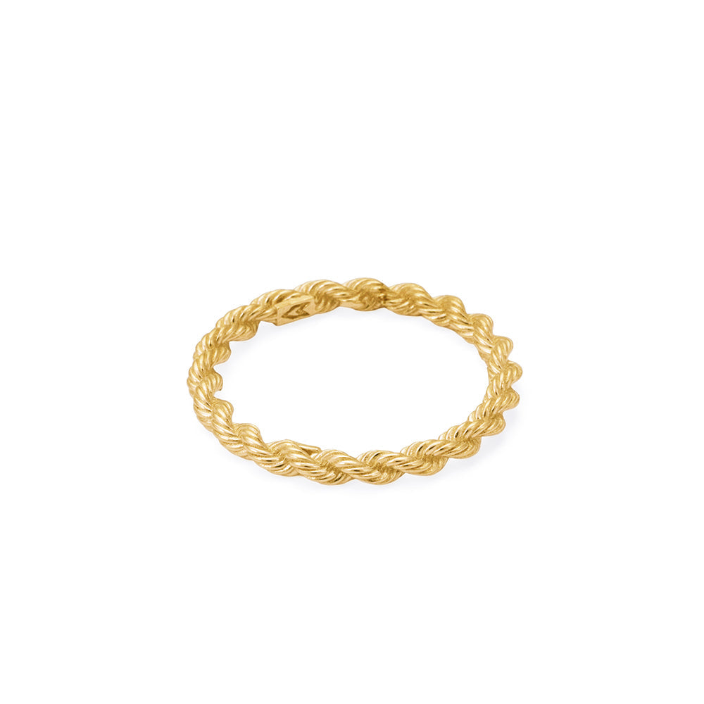 Rope Chain Ring In Gold