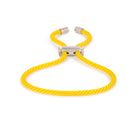 Yellow Lace Bracelet In Silver