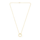 Empty Octagon Necklace In Gold