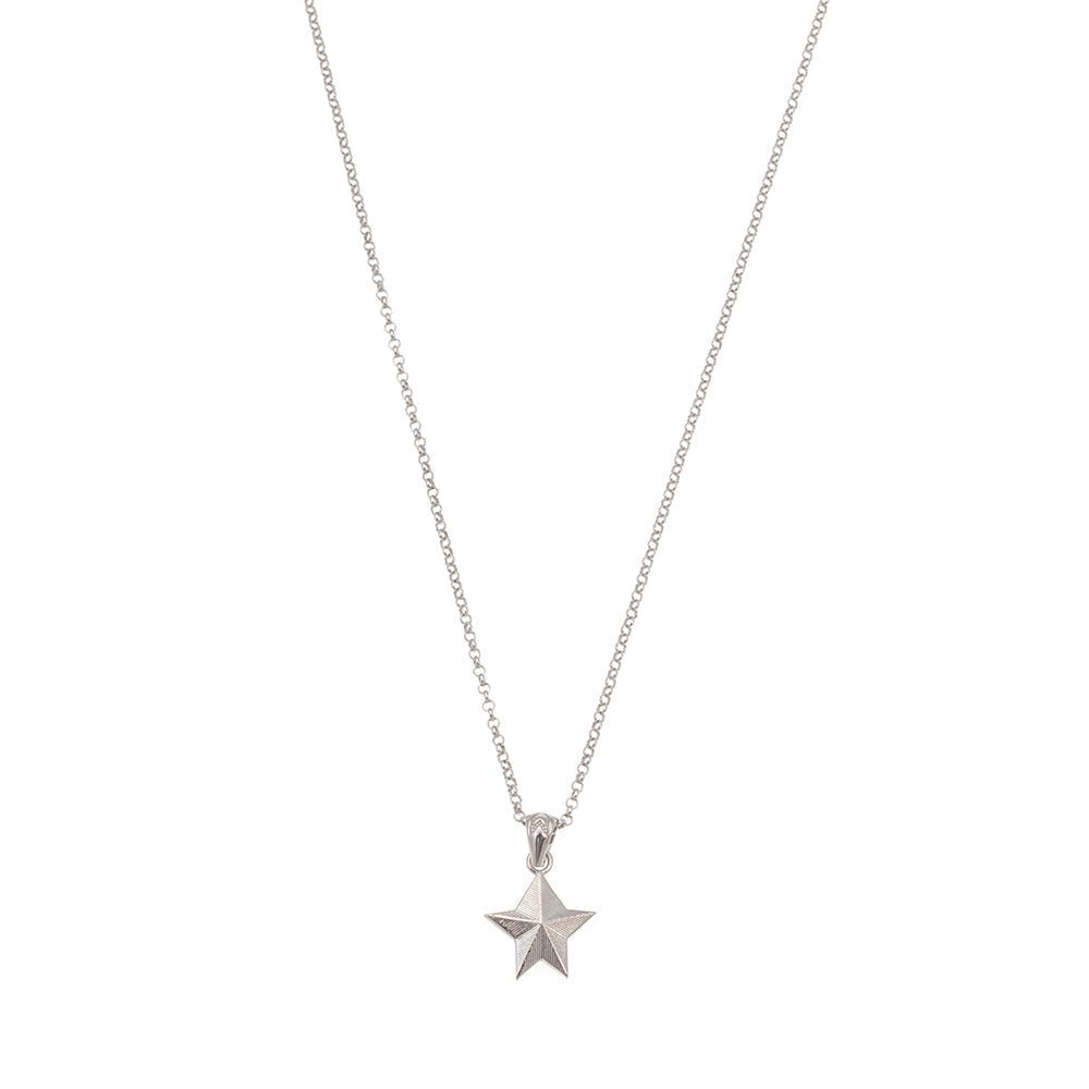Single Star Necklace In Silver