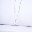 Single Star Necklace In Silver