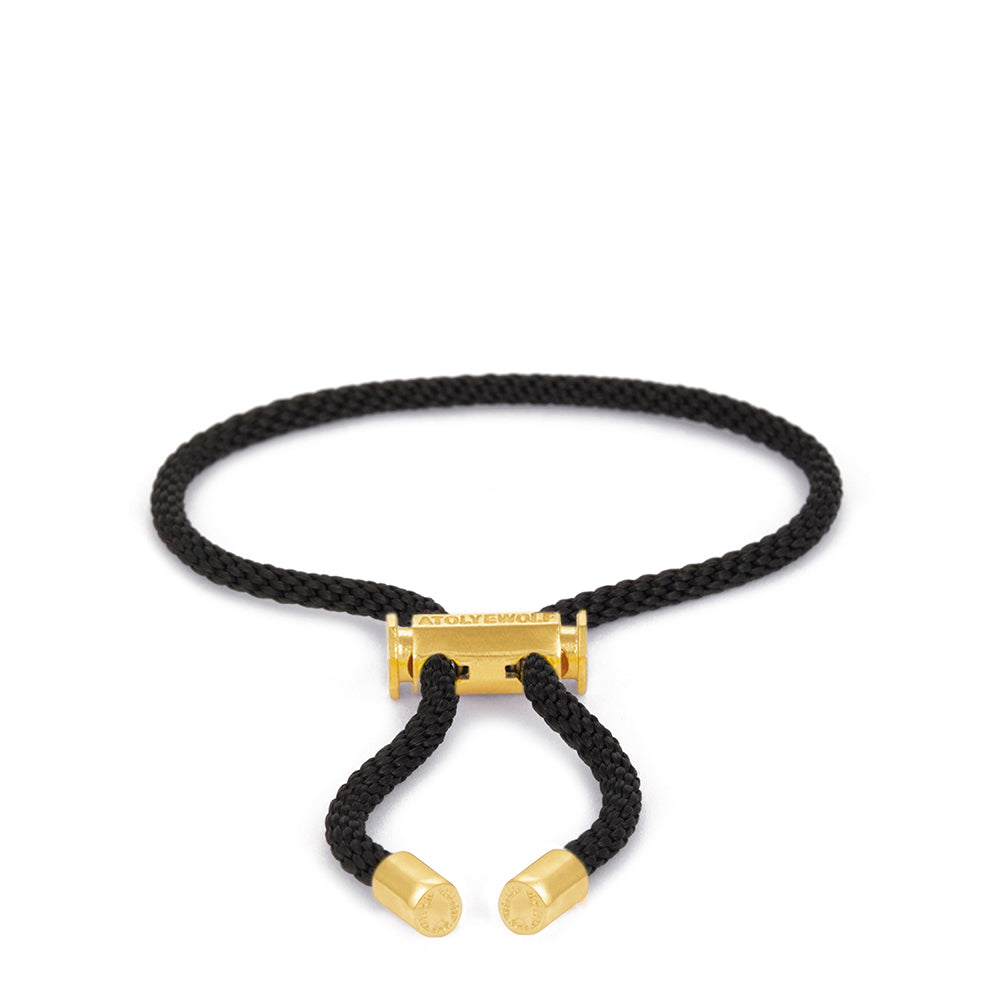 Black Lace Bracelet In Gold