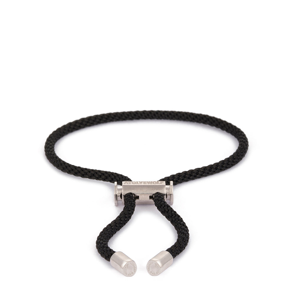 Black Lace Bracelet In Silver