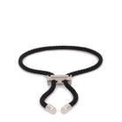 Black Lace Bracelet In Silver