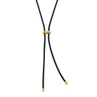 Black Lace Necklace In Gold