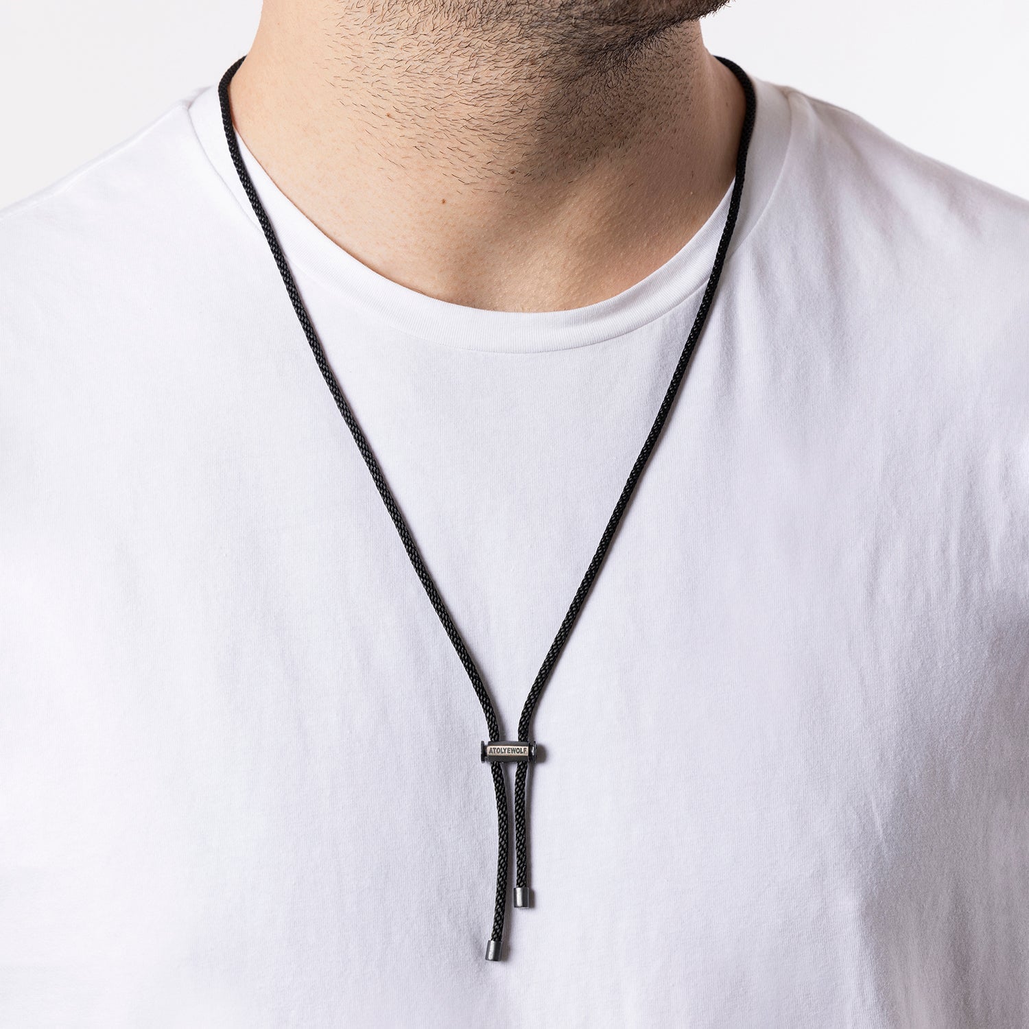 Black Lace Necklace In Oxide