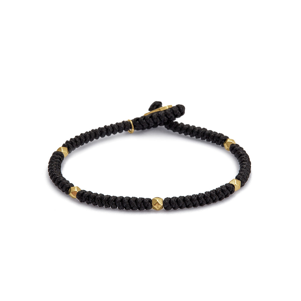 Black Snake Knot Bracelet In Gold