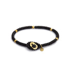 Black Snake Knot Bracelet In Gold