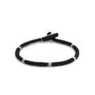 Black Snake Knot Bracelet In Silver