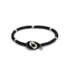 Black Snake Knot Bracelet In Silver