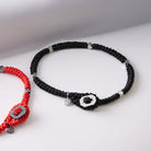 Black Snake Knot Bracelet In Silver