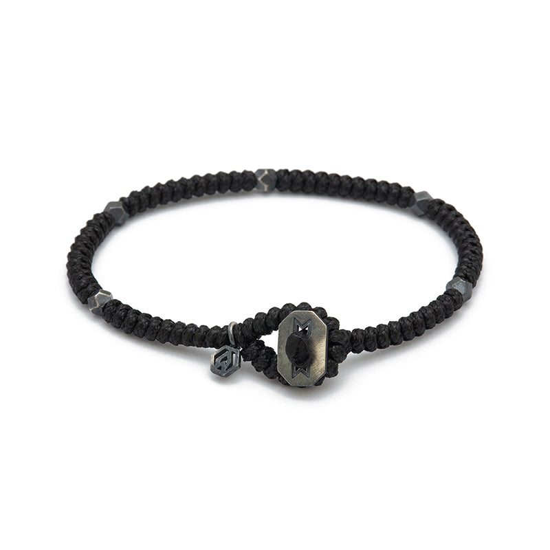 Black Snake Knot Bracelet In Oxide