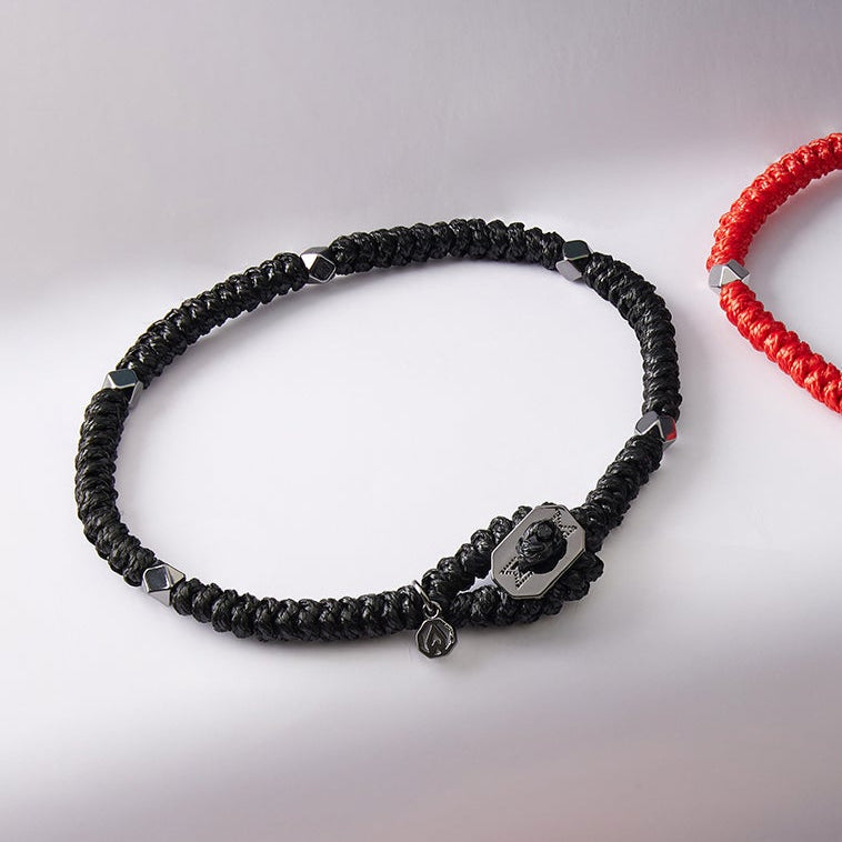 Black Snake Knot Bracelet In Oxide