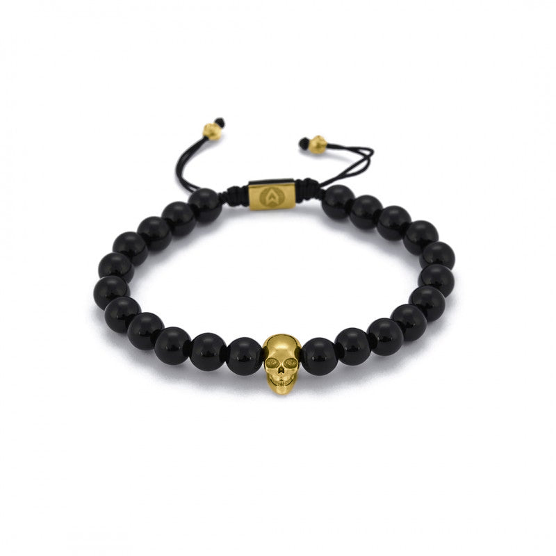 Skull String Bracelet In Gold