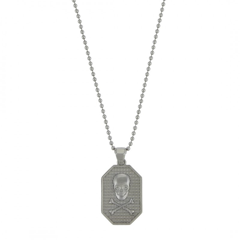 Skull Necklace In Silver
