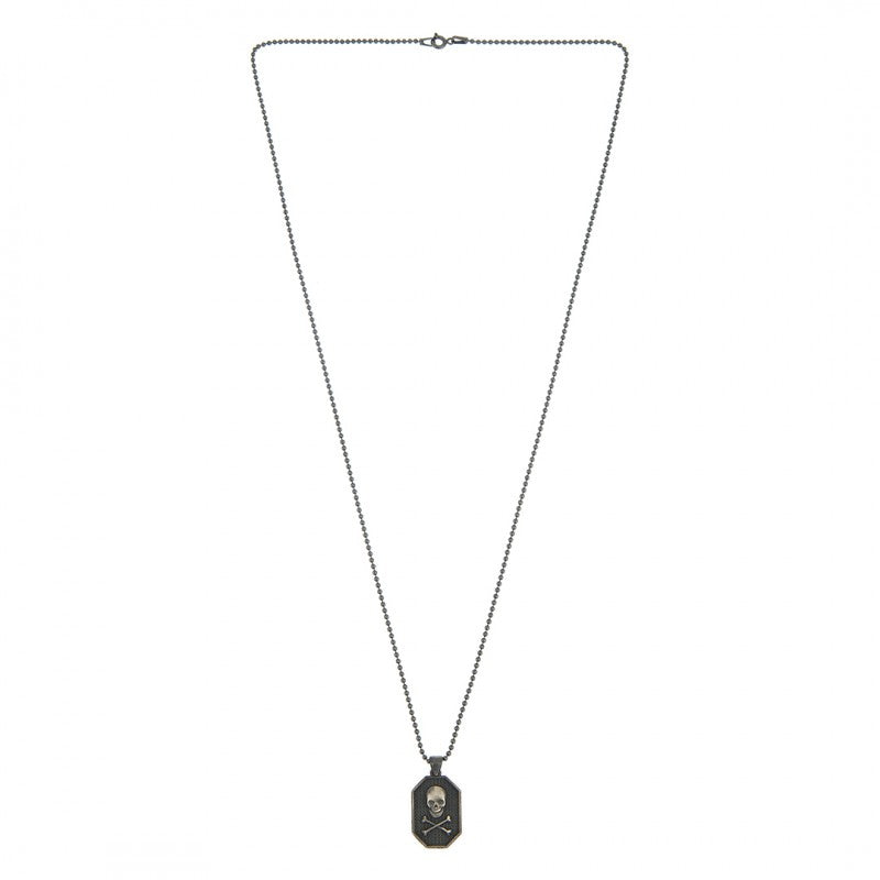 Skull Necklace In Oxide