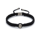 Skull Macrame Bracelet In Silver
