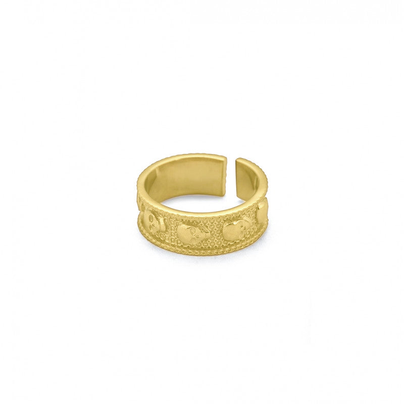 Skulls Ring In Gold