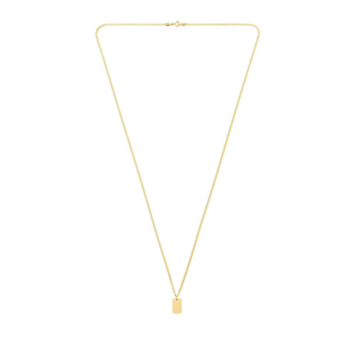 Small Plate Necklace In Gold
